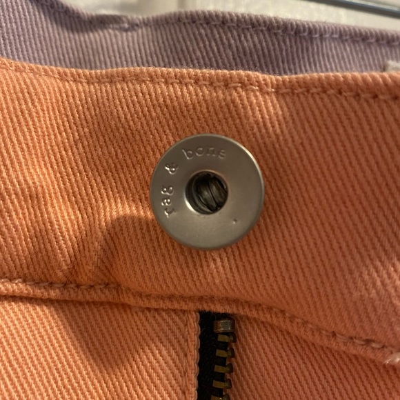 Rag & Bone New York Peach/Lilac Two-Tone High Rise Skinny Jeans Size 24 NWT - Picture 6 of 16